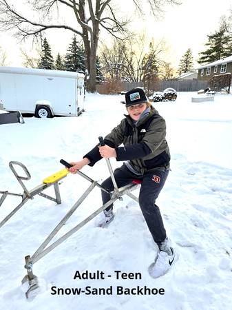 Adult-Senior -Big Kid Ride On Playground Sand Digger Excavator.