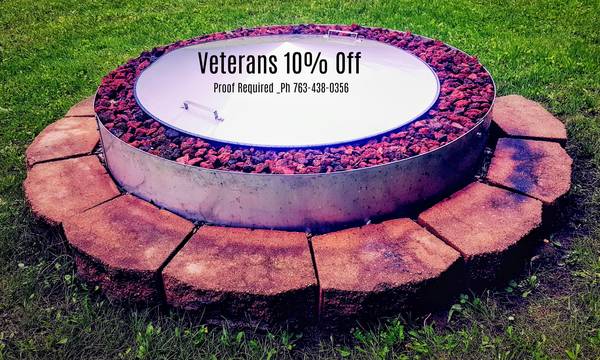 Conical Shape Fire Pit CoverNo Rust Stainless Steel. 37" Diameter x 6" Center Rise.