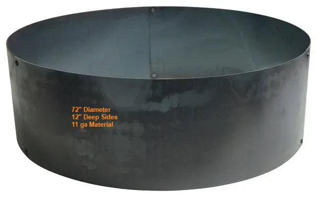 Fire Pit - Campfire Ring 72"Diameter x 12" Deep Side Walls