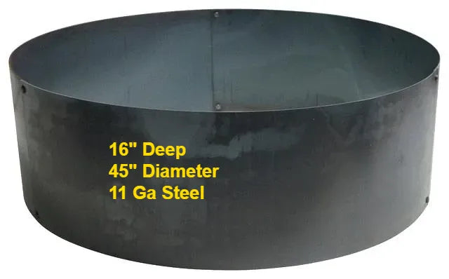 Fire Pit Steel Liner or Stand Alone Campfire Ring