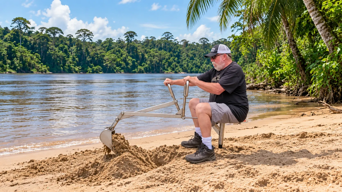 Adult-Senior -Big Kid Ride On Playground Sand Digger Excavator.