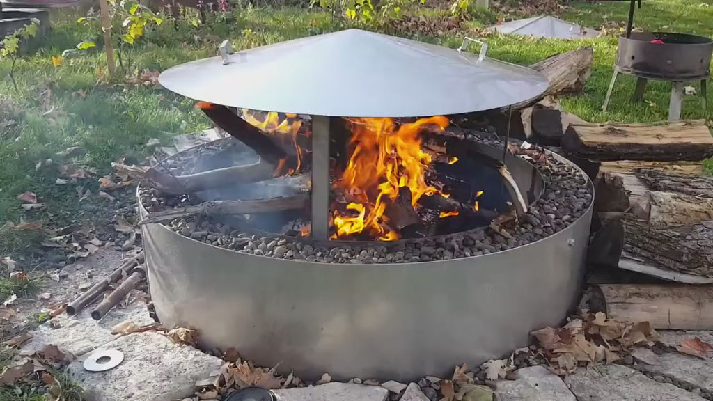 fire pit conical cover 